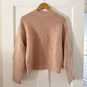 NANUSHKA Mock Neck Cozy Knit Pullover Blush Sweater XS